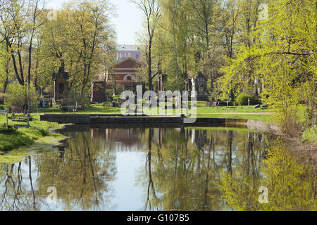 San Nicola cimitero. Alexander Nevsky Lavra o del Monastero di Alexander Nevsky,. San Pietroburgo, Russia. Foto Stock