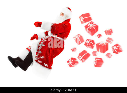 Babbo Natale su auto invisibile Foto Stock