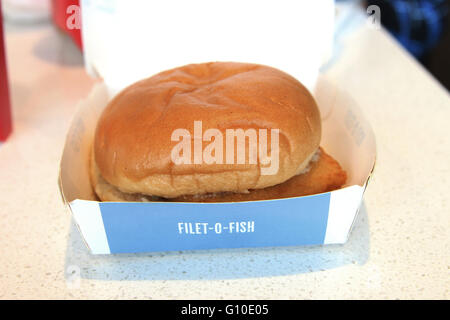 Australian McDonald's Filet-o-hamburger di pesce Foto Stock