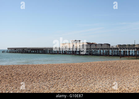 Hastings nuovo molo inaugurato nel maggio 2016, East Sussex, Regno Unito Foto Stock