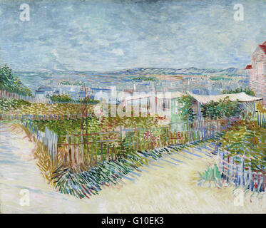 Vincent van Gogh - Montmartre- achter de Moulin de la Galette - Van Gogh Museum di Amsterdam Foto Stock