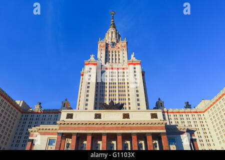 L'edificio dell'Università Statale di Mosca, Russia Foto Stock