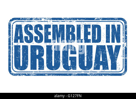 Assemblati in Uruguay grunge timbro di gomma su sfondo bianco, illustrazione vettoriale Foto Stock