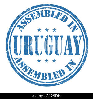 Assemblati in Uruguay grunge timbro di gomma su sfondo bianco, illustrazione vettoriale Foto Stock