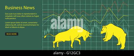 Illustrazione Vettoriale design per il sito web aziendale con orso e bull - eps 10 Illustrazione Vettoriale