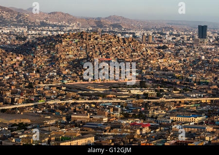 Vista aerea di el agustino del distretto di lima città. il Perù. Foto Stock