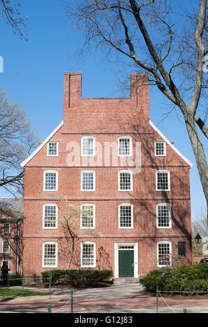 Massachusetts hall presso la Harvard University di Cambridge, Massachusetts, STATI UNITI D'AMERICA Foto Stock