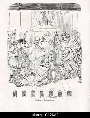 La morte di Giulio Cesare da John Leech Foto Stock