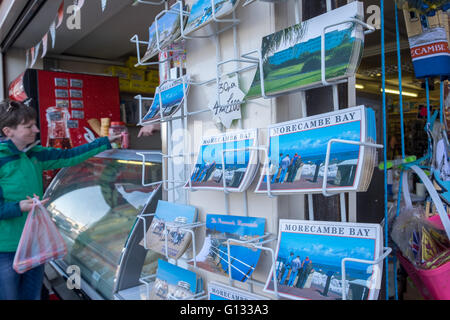 Seaside rock shop a Morecambe Lancs REGNO UNITO Foto Stock