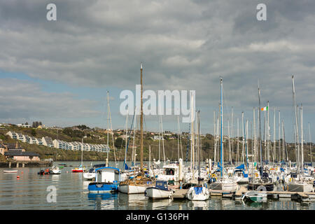 Porto di Kinsale che si affaccia su Scilly a Kinsale, Contea di Cork, Irlanda Foto Stock