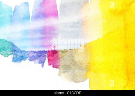 La pittura ad acquerello Foto Stock
