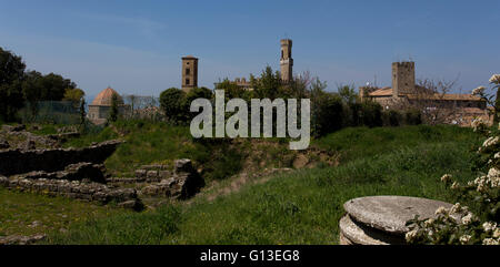 Le rovine romane a Roma Fori Imperiali. Italia Foto Stock