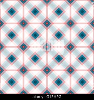 Il rosso e il blu plaid pattern Illustrazione Vettoriale