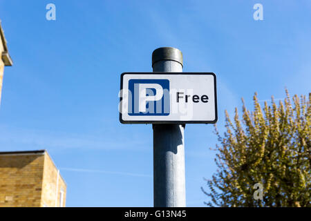 Un parcheggio gratuito segno. Foto Stock