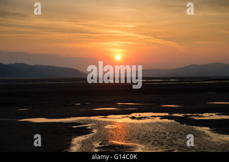 Dyfi Valley, il Galles Centrale, lunedì 09 maggio 2016 UK meteo: Sunrise oltre il Dyfi estuario e valle sul bordo meridionale del Parco Nazionale di Snowdonia nel Galles centrale UK. Il meteo di oggi è prevista per essere cloudier dello scambiatore di calore e rispetto per tutto il weekend con focolai di pioggia, anche se a nord ovest del Galles e della Scozia potrebbe ancora vedere le temperature nei metà di anni 20 centigradi Credito: keith morris/Alamy Live News Foto Stock