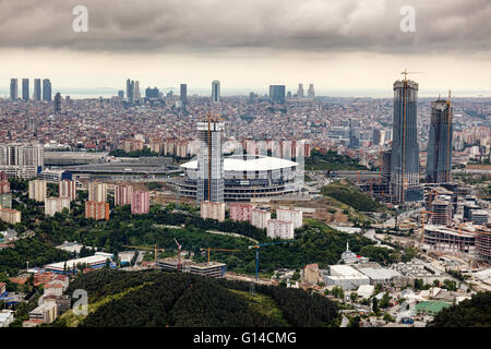 Hatay, Turchia - 21 Aprile 2016 : Istanbul dall'aria Foto Stock