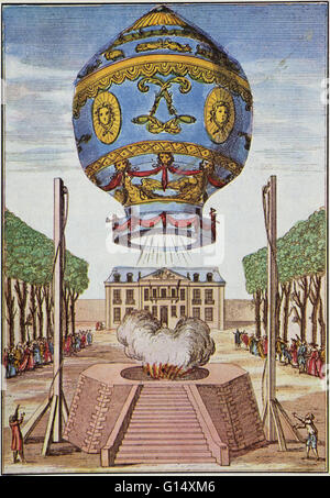 Joseph-Michel Montgolfier (Agosto 26, 1740 - 26 giugno 1810) e Jacques-Étienne Montgolfier (Gennaio 6, 1745 - Agosto 2, 1799) sono stati gli inventori del Montgolfière-stile mongolfiera, globe aérostatique. Esso è stato Giuseppe che per primo ha previsto la costruzione di Foto Stock