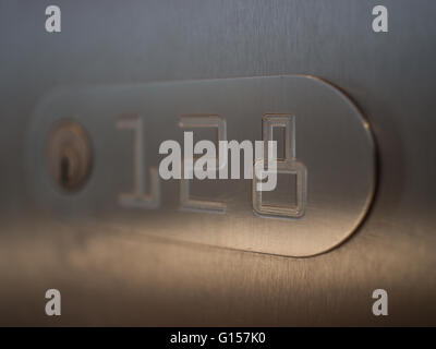 Cassetta di sicurezza, closeup photo Foto Stock