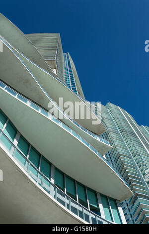 Appartamento di lusso edifici Biscayne Boulevard Downtown Miami Florida USA Foto Stock