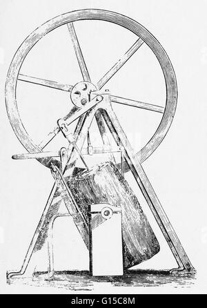 Watt del primo design per un motore oscillante. James Watt (1736-1819) era un inventore scozzese e ingegnere meccanico la cui miglioramenti alla Newcomen motore a vapore erano fondamentali per i cambiamenti portati dalla rivoluzione industriale. Watt ha introdotto una d Foto Stock