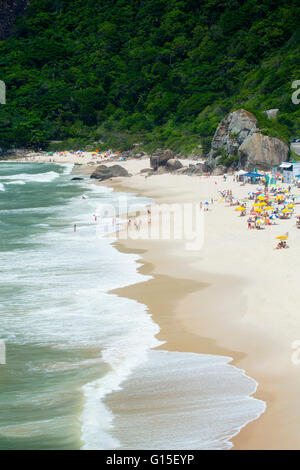 Prainha Beach vicino al sito olimpico in Barra da Tijuca (Recreio dos Bandeirantes), Rio de Janeiro, Brasile, Sud America Foto Stock