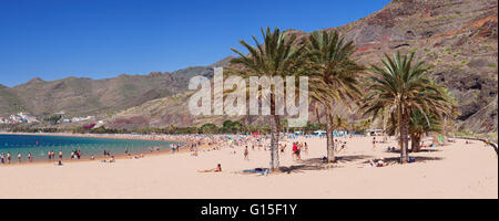 Playa de Las Teresitas Beach, San Andres, Tenerife, Isole Canarie, Spagna, Europa Foto Stock