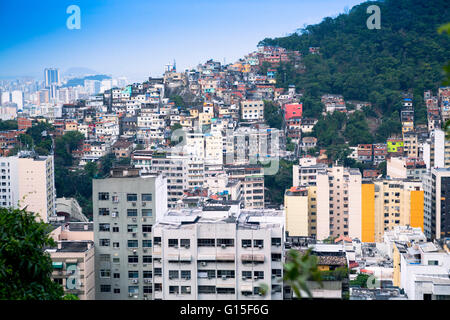 Tabajaras favela, Rio de Janeiro, Brasile, Sud America Foto Stock