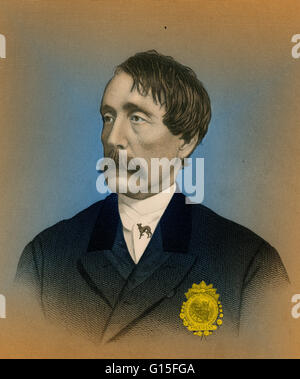 Henry Bergh (29 agosto 1813 - 12 Marzo 1888) fondò la società americana per la prevenzione della crudeltà verso gli animali (ASPCA) nell'aprile 1866, tre giorni dopo il primo di una legislazione efficace contro la crudeltà sugli animali negli Stati Uniti è stato convertito in legge b Foto Stock