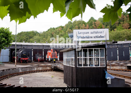 DEU, Germnay, la zona della Ruhr, Bochum, museo delle ferrovie nel distretto Dahlhausen, capannoni, hangar. Foto Stock