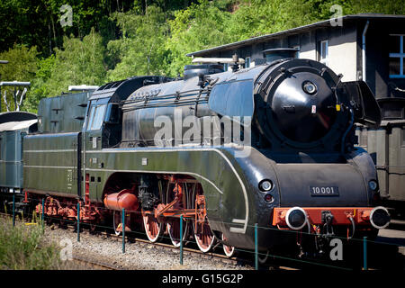 DEU, Germnay, la zona della Ruhr, Bochum, museo delle ferrovie nel distretto Dahlhausen, vecchia locomotiva a vapore. Foto Stock