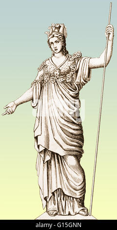 Il Greco antico figura mitica di Pallas, figlia di Triton, dalla Villa Albani a Roma. Lei era favorire la sorella di Athena. Foto Stock