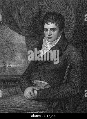 Robert Fulton (14 novembre 1765 - 24 febbraio 1815) era un ingegnere americano e inventore ha cominciato come un ritratto del pittore, e si trasferisce in Inghilterra nel 1787. Durante il suo soggiorno in Inghilterra ha focalizzato la sua creatività sulle attuali sfide di ingegneria e divenne involv Foto Stock