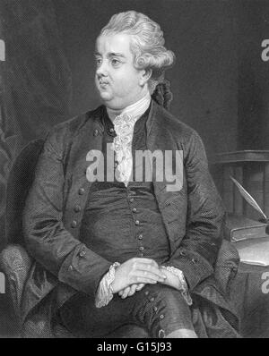 Edward gibbone (1737-1794) è stato uno storico inglese e membro del Parlamento. La sua opera più importante della storia del declino e caduta dell Impero Romano, fu pubblicata in sei volumi tra il 1776 e il 1788. Il Declino e caduta è noto per la qualit Foto Stock