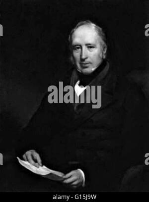 George Cayley (27 dicembre 1773 - 15 dicembre 1857) era un ingegnere inglese e una delle persone più importanti nella storia dell'aeronautica. Molti lo considerano il primo vero scientifico investigatore dell'antenna e la prima persona a comprendere il underl Foto Stock