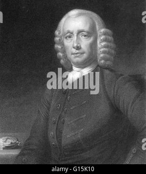 John Harrison (1693-1776) era un autodidacte orologiaio inglese. Ha inventato il cronometro marino. Un cronometro marino è un orologio che è preciso e sufficientemente precisa per essere usato come un dispositivo portatile standard di tempo usato per determinare la longitudine mediante celest Foto Stock