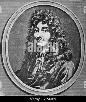 Christiaan Huygens (1629-1695) un prominente olandese matematico, astronomo e fisico horologist. Il suo lavoro inclusi primi studi telescopico di chiarire la natura degli anelli di Saturno e la scoperta della sua luna titano, l invenzione del pendu Foto Stock