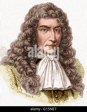 Denis Papin (Agosto 22, 1647 - 1712) fu un fisico francese, matematico e inventore. Egli ha visitato per la prima volta a Londra nel 1675, e ha lavorato con Robert Boyle dal 1676 al 1679, la pubblicazione di un conto del suo lavoro in continuazione di nuovi esperimenti (1680). Durante t Foto Stock