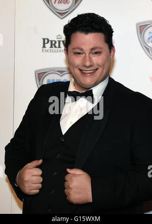 Ricardo Marinello pone durante l'apertura di stagione presso il Mega Park a Palma di Maiorca, Spagna, 08 maggio 2016. Foto: Jens KALAENE/dpa Foto Stock