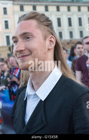 Stoccolma, Svezia. 8 Maggio. IVAN da Belaruson il tappeto rosso per il CES 2016. Credito: Stefan Crämer/Alamy Live News Foto Stock