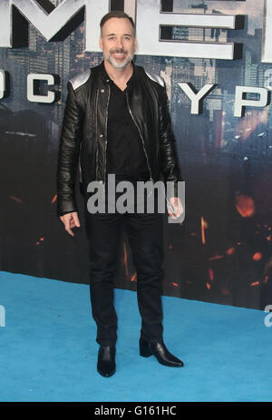 Londra, Regno Unito. 9 maggio 2016. David arredare frequentando "X-Men Apocalypse' globale di screening della ventola al BFI Imax a Londra, Regno Unito. Credito: Stills Press/Alamy Live News Foto Stock