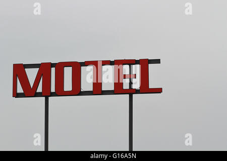 Un rosso segno motel Foto Stock