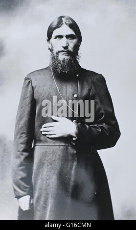 Grigori Yefimovich Rasputin (22 gennaio 1869 - 30 dicembre 1916) era un mistico russo, la fede il guaritore e il consulente privato per il Romanovs. Un contadino analfabeta, ha guadagnato il nome di Rasputin (immorale uno) per i primi anni del suo comportamento licenzioso. Dopo undergoi Foto Stock