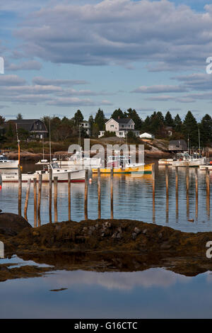 Un astice porto di pesca nelle zone rurali costa del Maine, Stati Uniti d'America. Il villaggio di Corea, sulla penisola Schoodic del Maine. Foto Stock