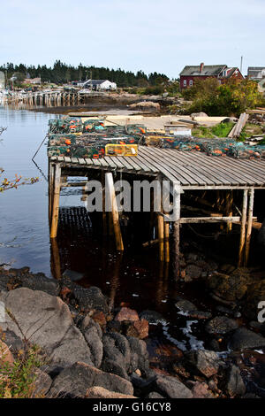 Un astice porto di pesca nelle zone rurali costa del Maine, Stati Uniti d'America. Il villaggio di Corea, sulla penisola Schoodic del Maine. Foto Stock