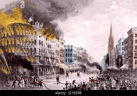 Il Barnum American Museum si trova all' angolo di Broadway e Ann Street nella città di New York dal 1841 al 1865. Il museo fu posseduto dal famoso showman P.T. Barnum e il suo partner e il proprietario originale, John Scudder. Le sue attrazioni ha reso una combinazione zo Foto Stock