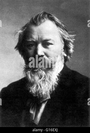 Johannes Brahms (17 maggio 1833 - Aprile 3, 1897) è stato un compositore tedesco e il pianista e uno dei maggiori musicisti del periodo romantico. Brahms ha trascorso gran parte della sua vita professionale a Vienna, in Austria, dove egli era un leader della scena musicale. Nella sua li Foto Stock