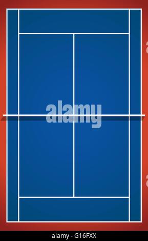 Blue badminton illustrazione di layout Illustrazione Vettoriale