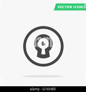 Toppa di chiave piatta icona vettore Illustrazione Vettoriale