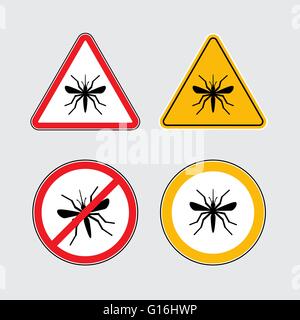 Mosquito vettore set di icone Illustrazione Vettoriale