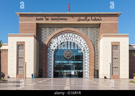 Stazione ferroviaria di Marrakech, Marocco Foto Stock